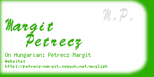 margit petrecz business card